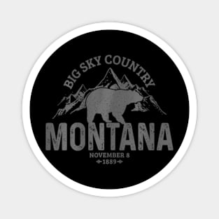 Montana Grizzly Bear Camping Hiking Souvenir Magnet